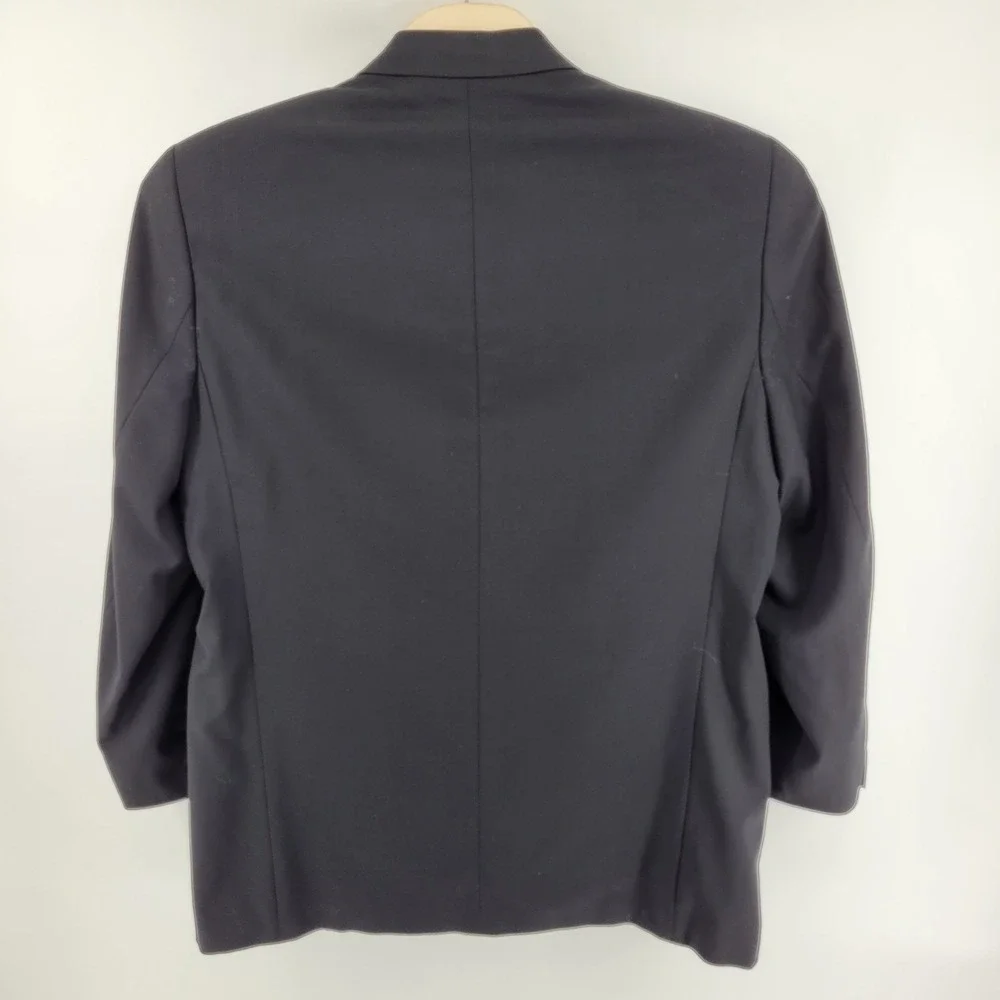 Ralph Lauren Size 44L Suit‎ Jacket Sport Coat Blazer Jacket Black Wool Blend